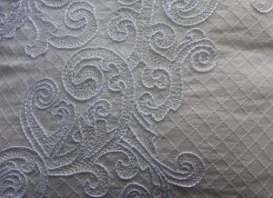 Diagonal Lace Cushion Closeup