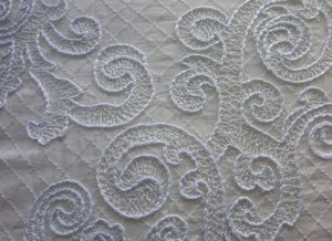 Diagonal Lace Cushion Closeup